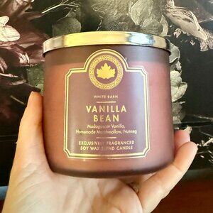 NEW VANILLA BEAN 3-Wick Candle Bath & Body Works